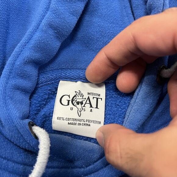 GOAT Hoodie Mens Medium Blue USA New York Pullover Be The Greatest - Picture 3 of 8